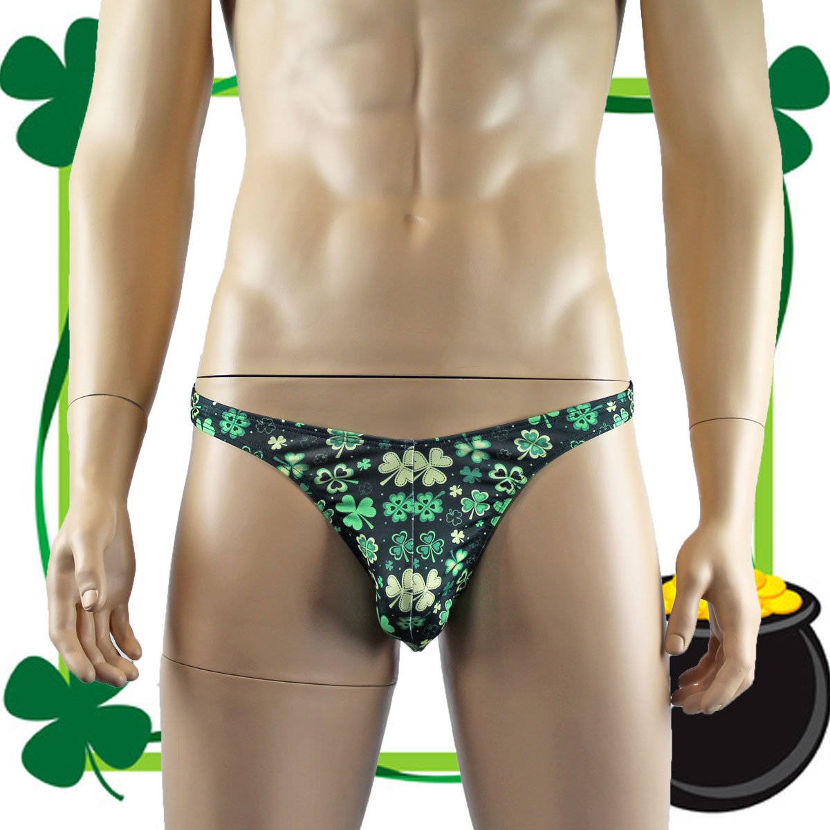  Saint Patrick's Day Green Sexy Thong Underwear Womens