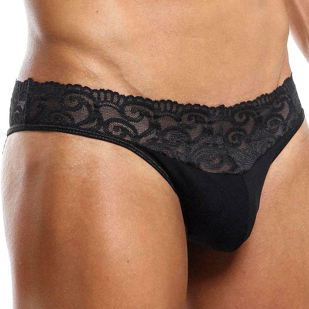 Secret Male Lacey Panty For Men Male Bikini Underwear Black