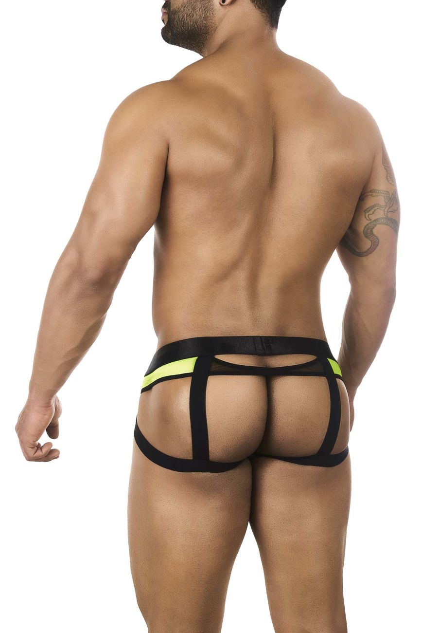 BiteWear BW2023108 Tuxedo Banana Jockstrap Black Green