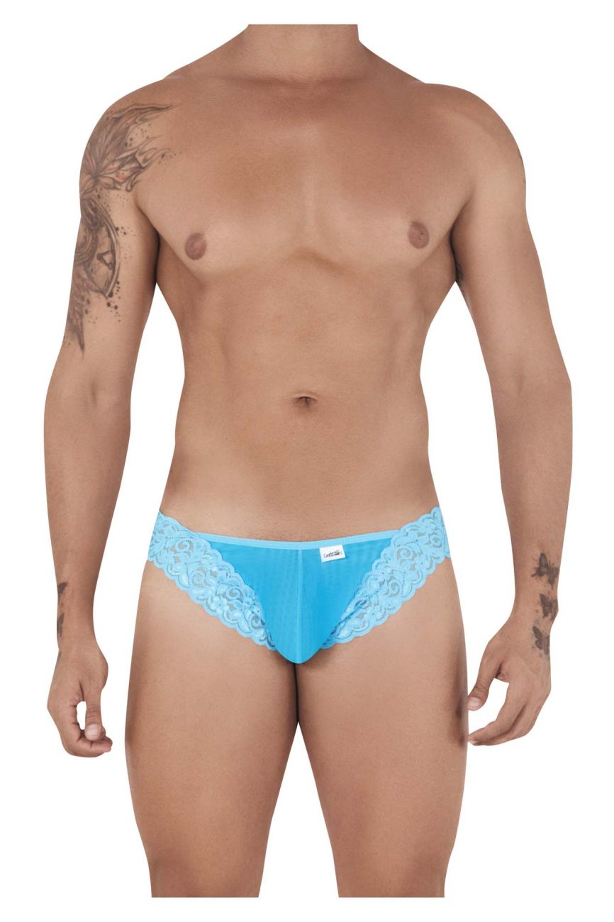 JCSTK - CandyMan 99506 Mesh-Lace Thongs Turquoise