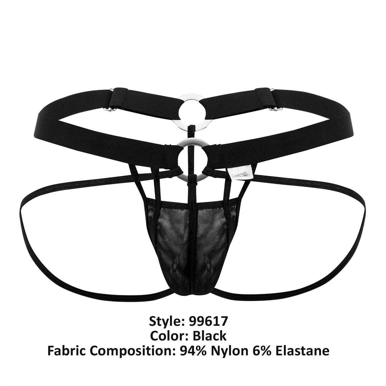 JCSTK - CandyMan 99617 Mesh Cage Jockstrap Black