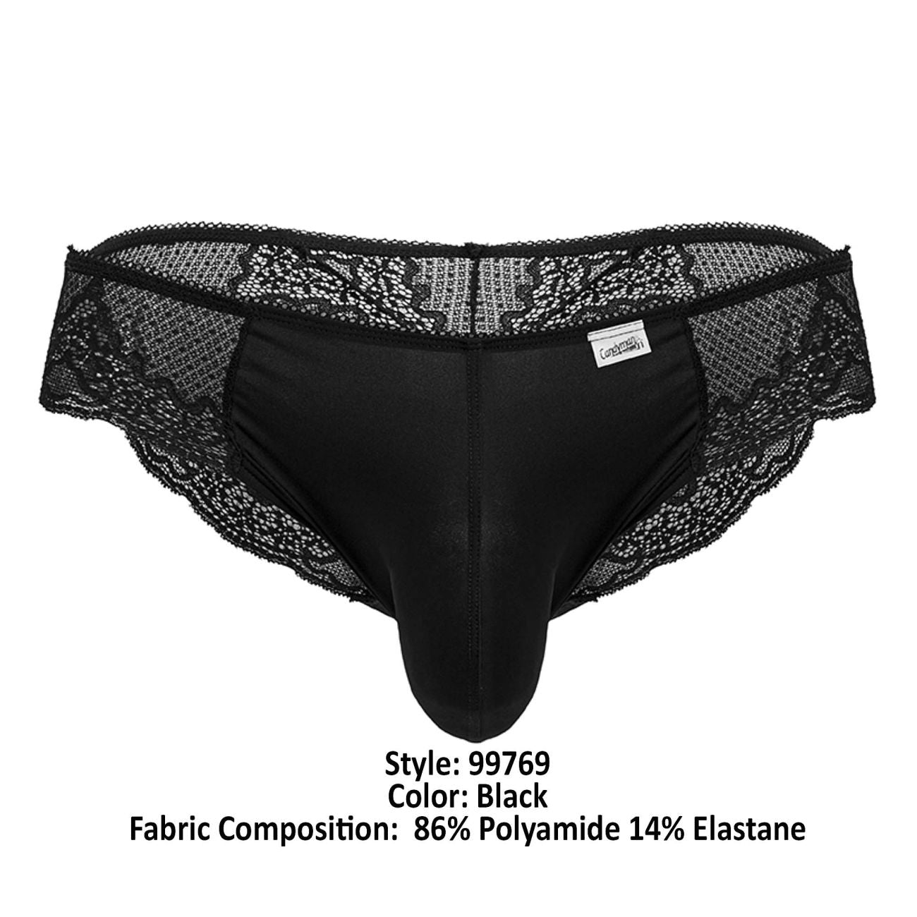 CandyMan 99769 Lace Briefs Black