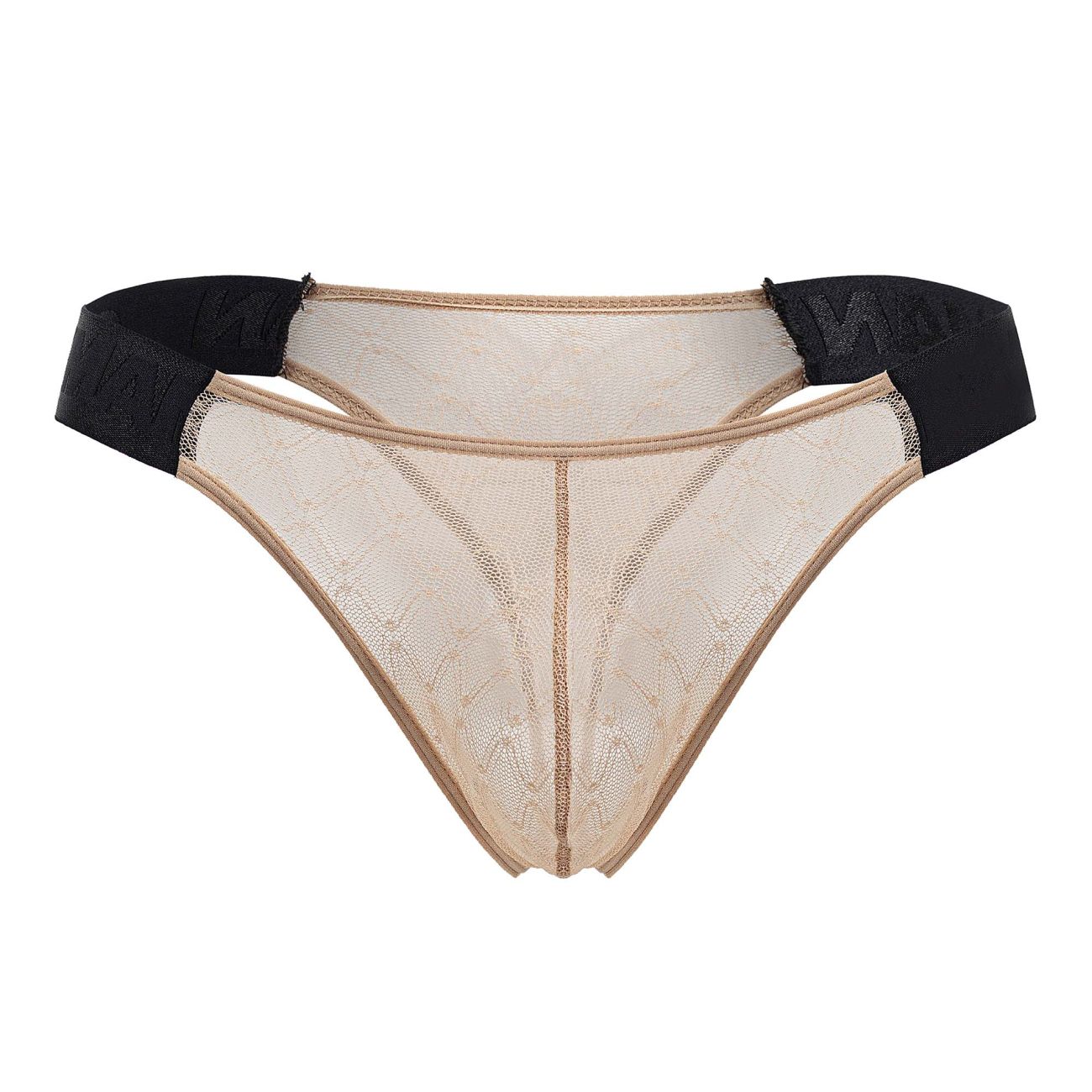 CandyMan 99771 Mesh Thongs Beige