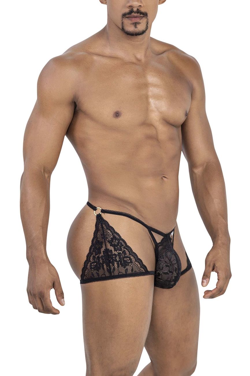 JCSTK - CandyMan 99773 Lace Trunks Thongs Black