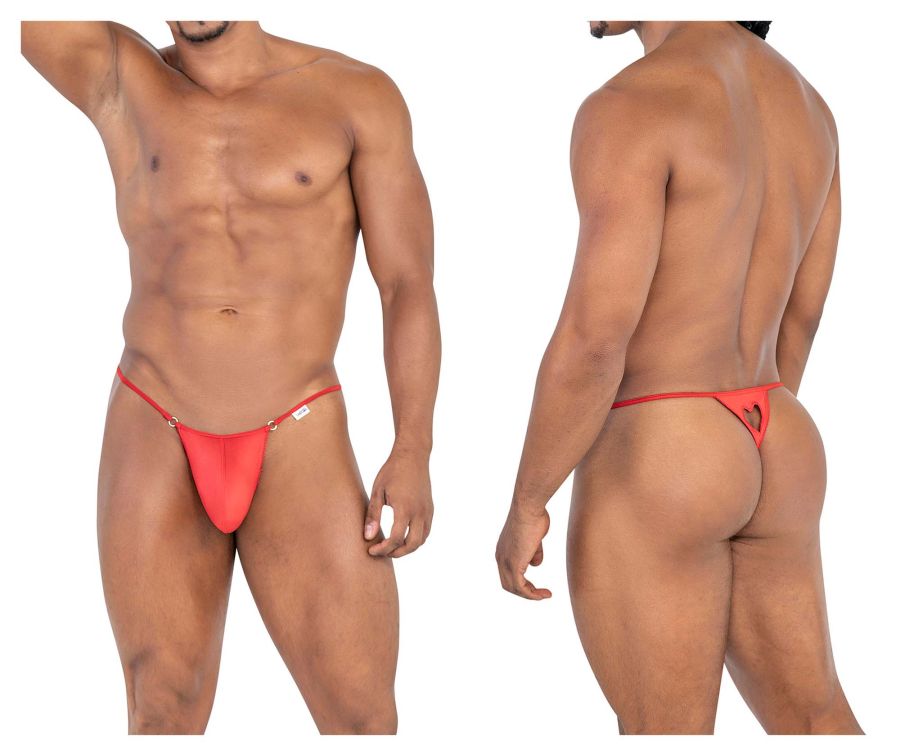 CandyMan 99789 Heart Thongs Red