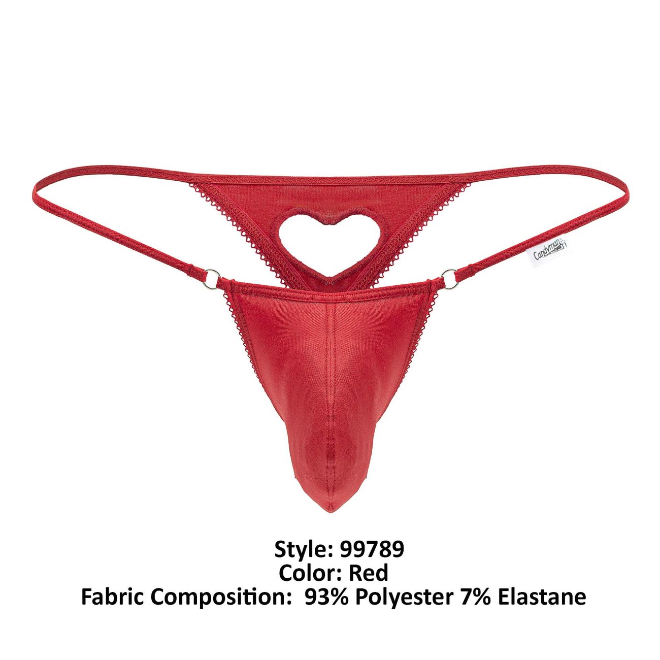 CandyMan 99789 Heart Thongs Red