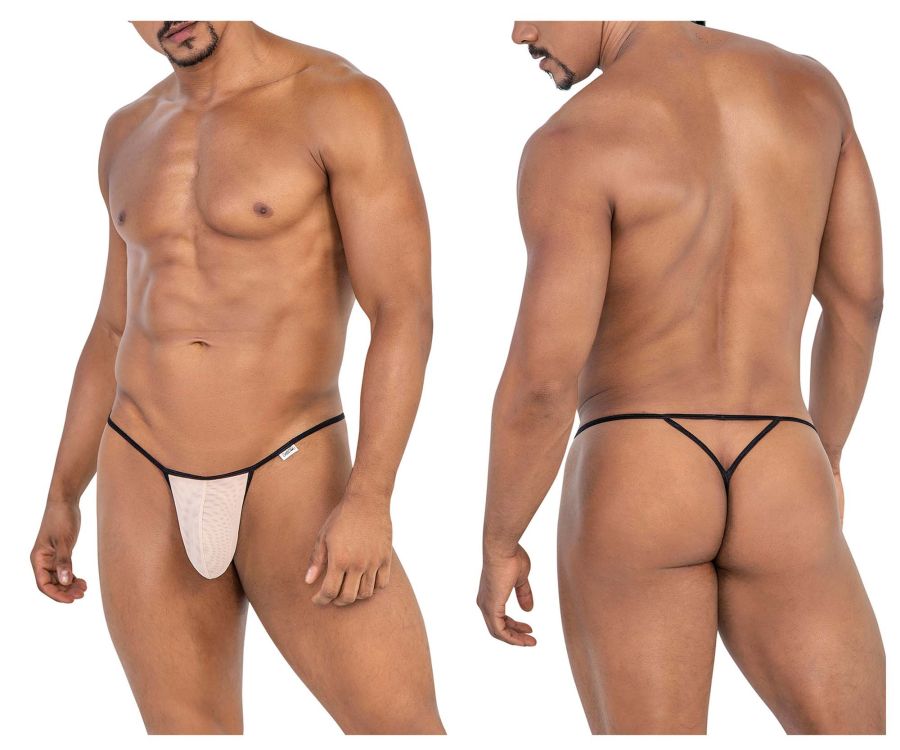 CandyMan 99795 Mesh G-String Thongs Beige