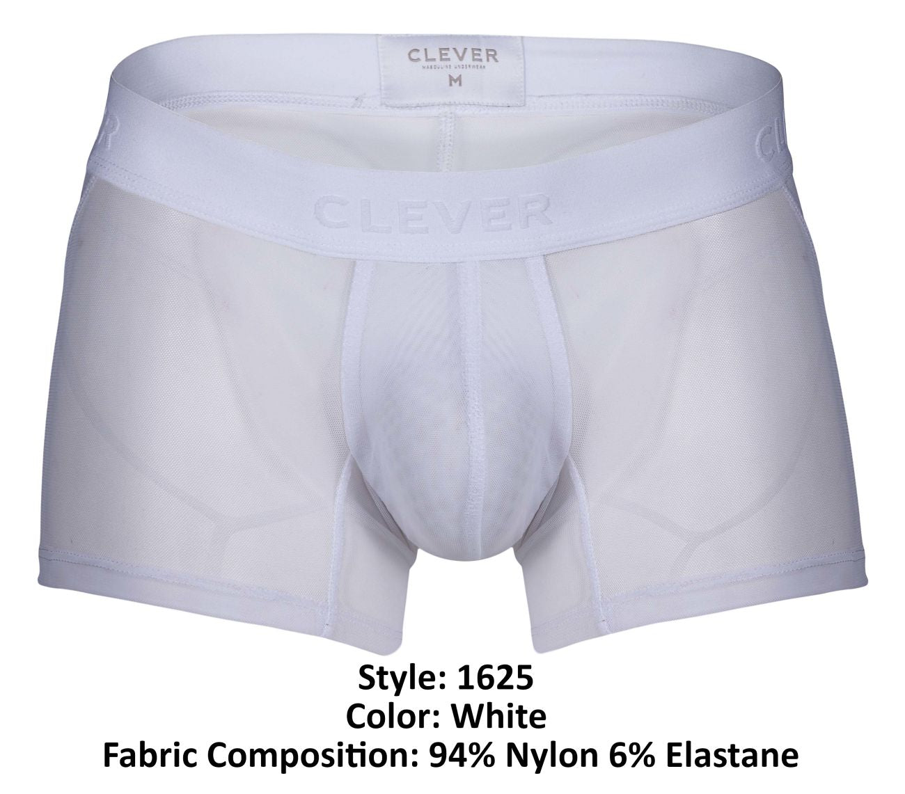 Clever 1625 Yin Yang Trunks White