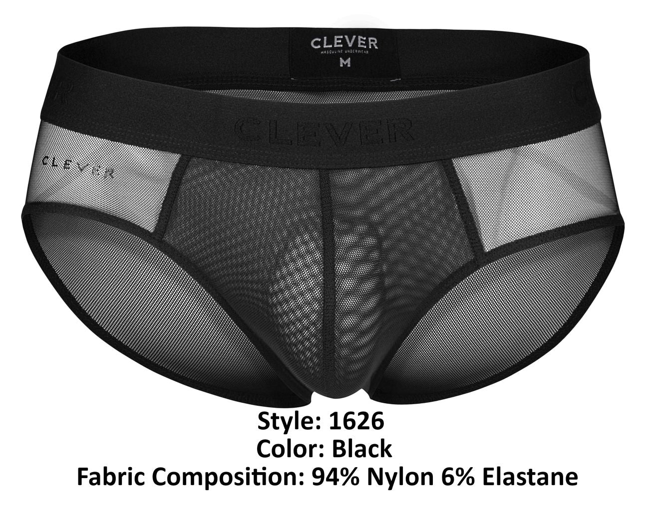 Clever 1626 Yin Yang Briefs Black