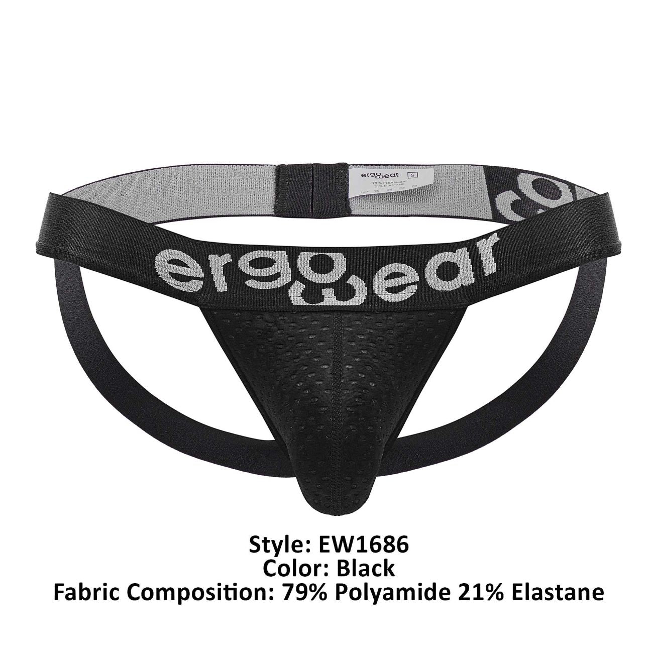 ErgoWear EW1686 MAX FLOW Jockstrap Black