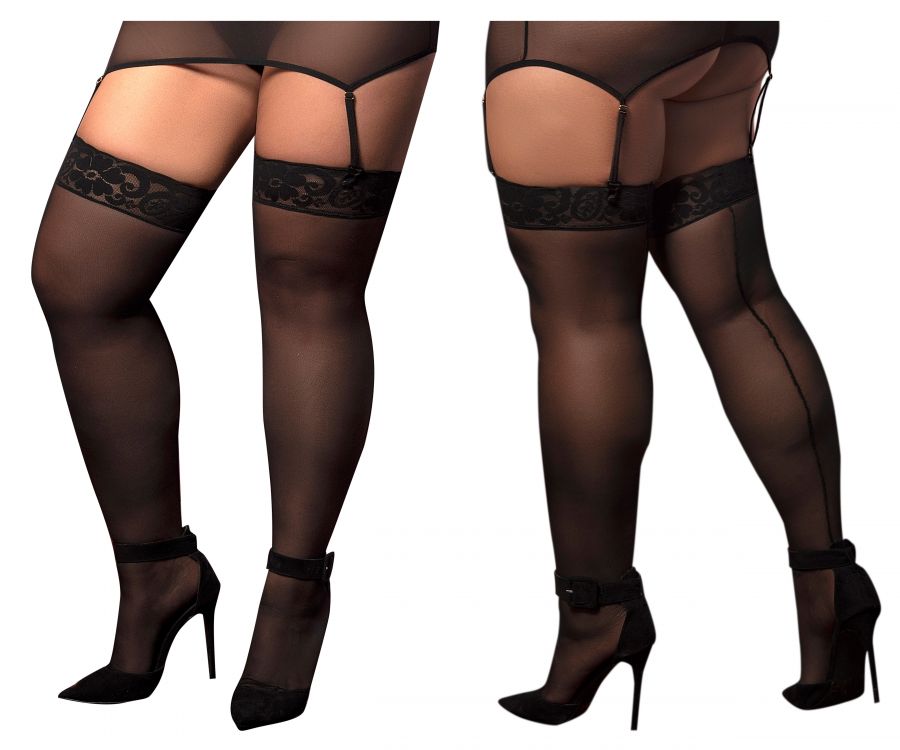 Mapale 1094X Mesh Thigh Highs