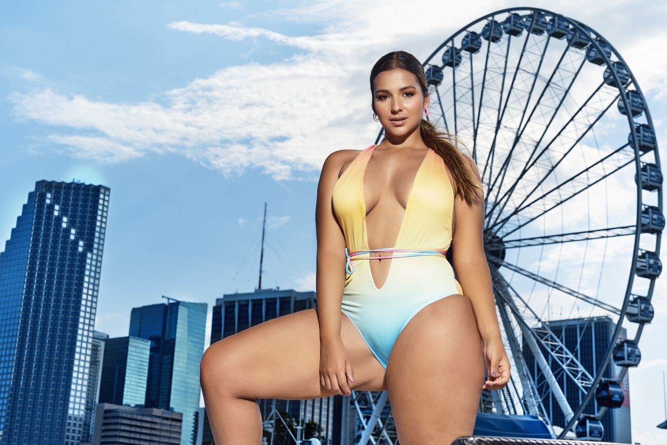 Mapale 6687X Ribbed One Piece Swimsuit
