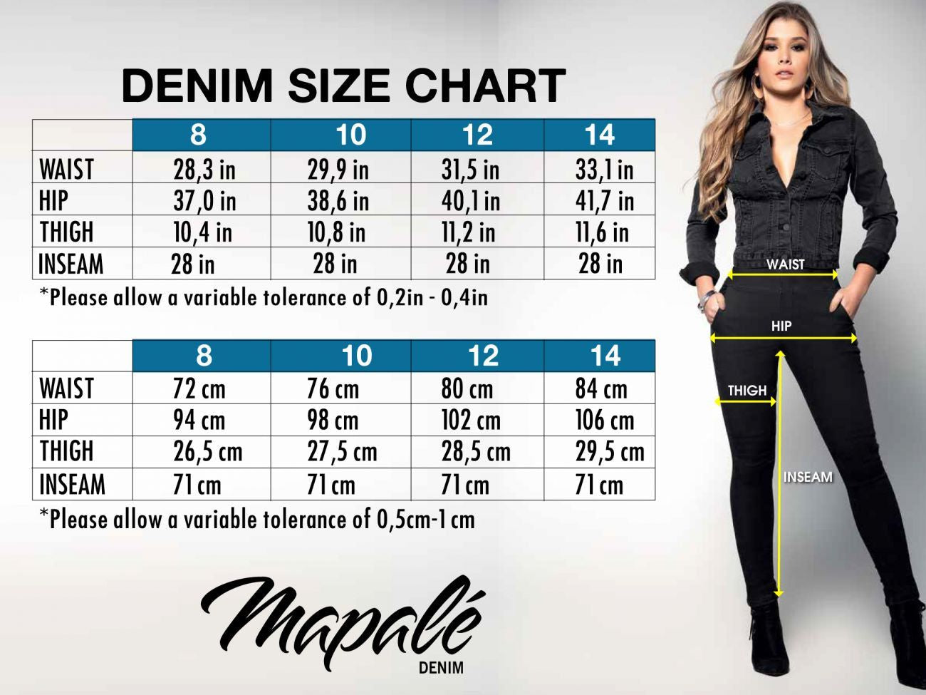 Mapale D1912 Butt Lifting Jeans with Body Shaper