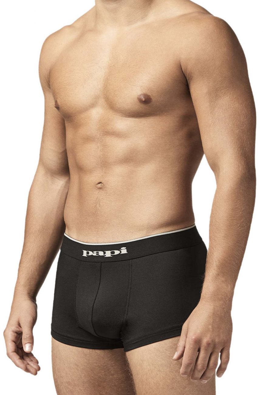 Papi UMPA048 Microflex Brazilian Trunks Gray-Texture