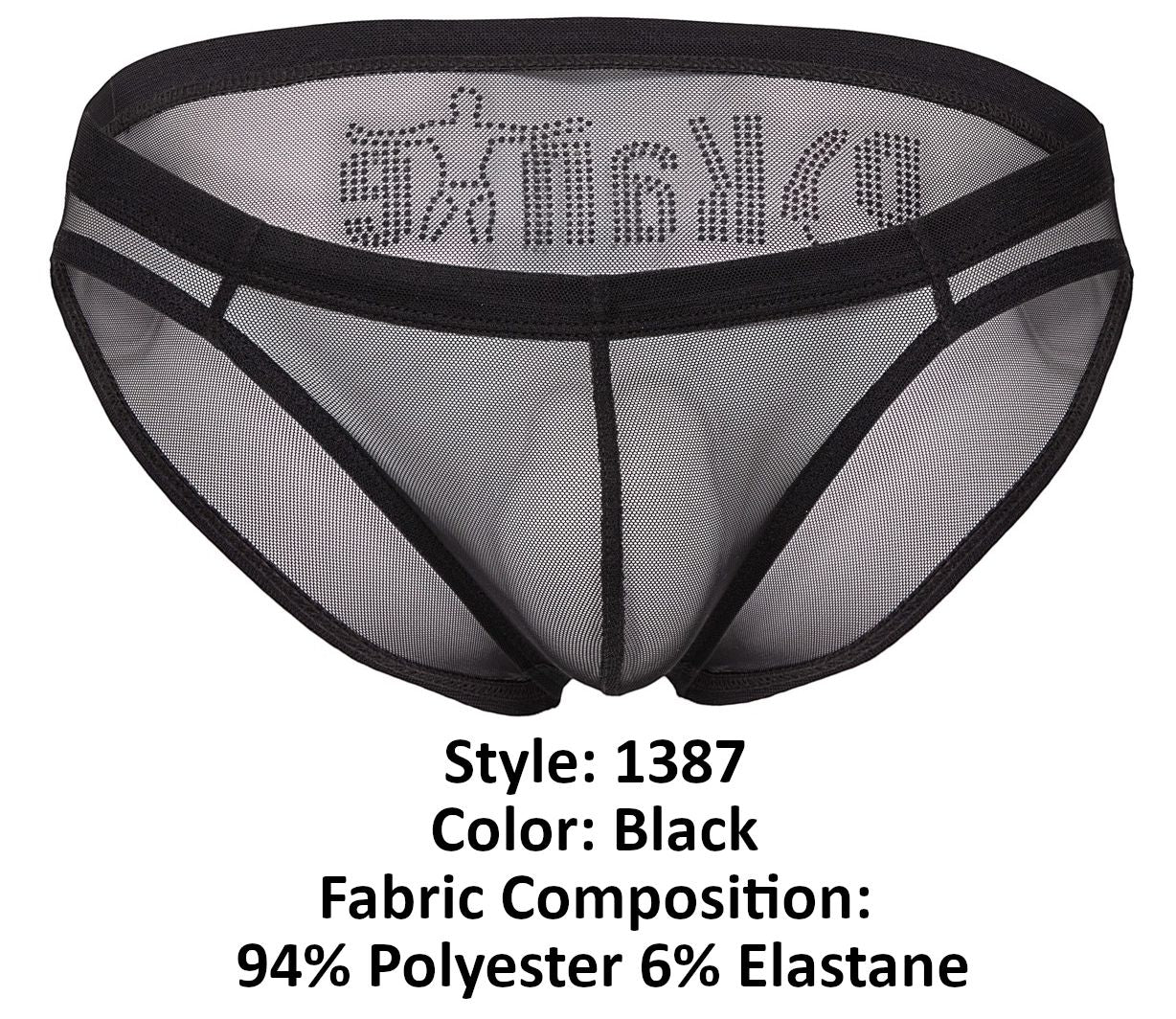 Pikante 1387 Sheer Sense Briefs Black