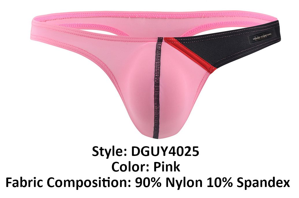 Private Structure DGUY4025 Desire Glaze G-String Pink