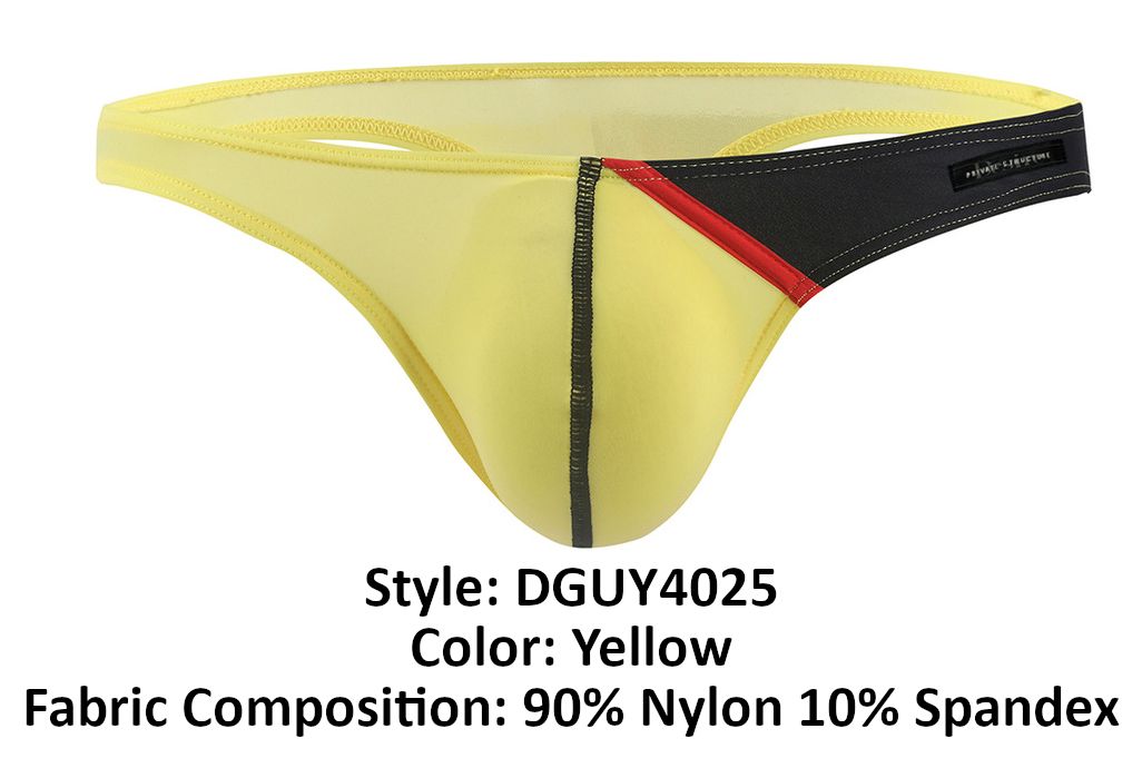 Private Structure DGUY4025 Desire Glaze G-String Yellow