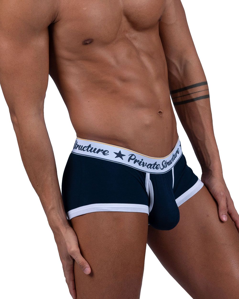 Private Structure SCUS4530 Classic Mid Waist Trunks Navy