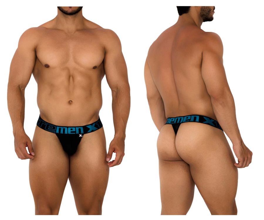 Xtremen 91184 Mesh Thongs Black