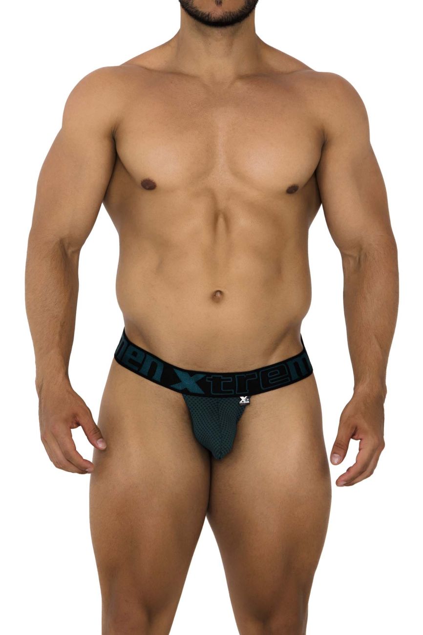 Xtremen 91184 Mesh Thongs Green