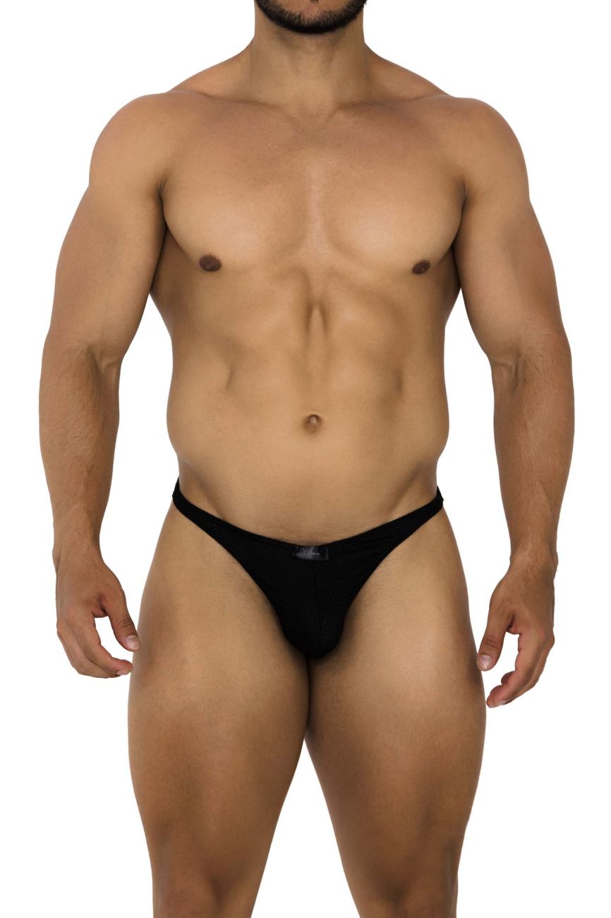 Xtremen 91185 Mesh Thongs Black