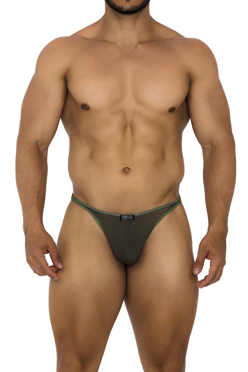 Xtremen 91189 Tulle Mesh Thongs Green