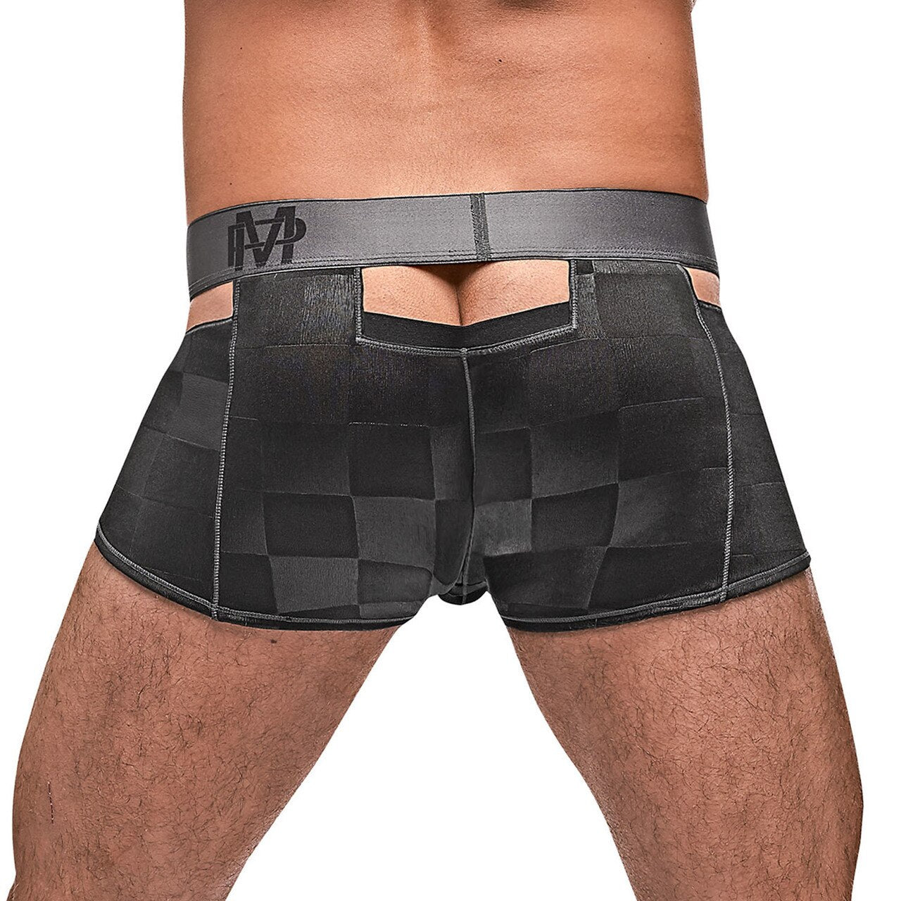 Mens Checked Mate Cutout Shorts