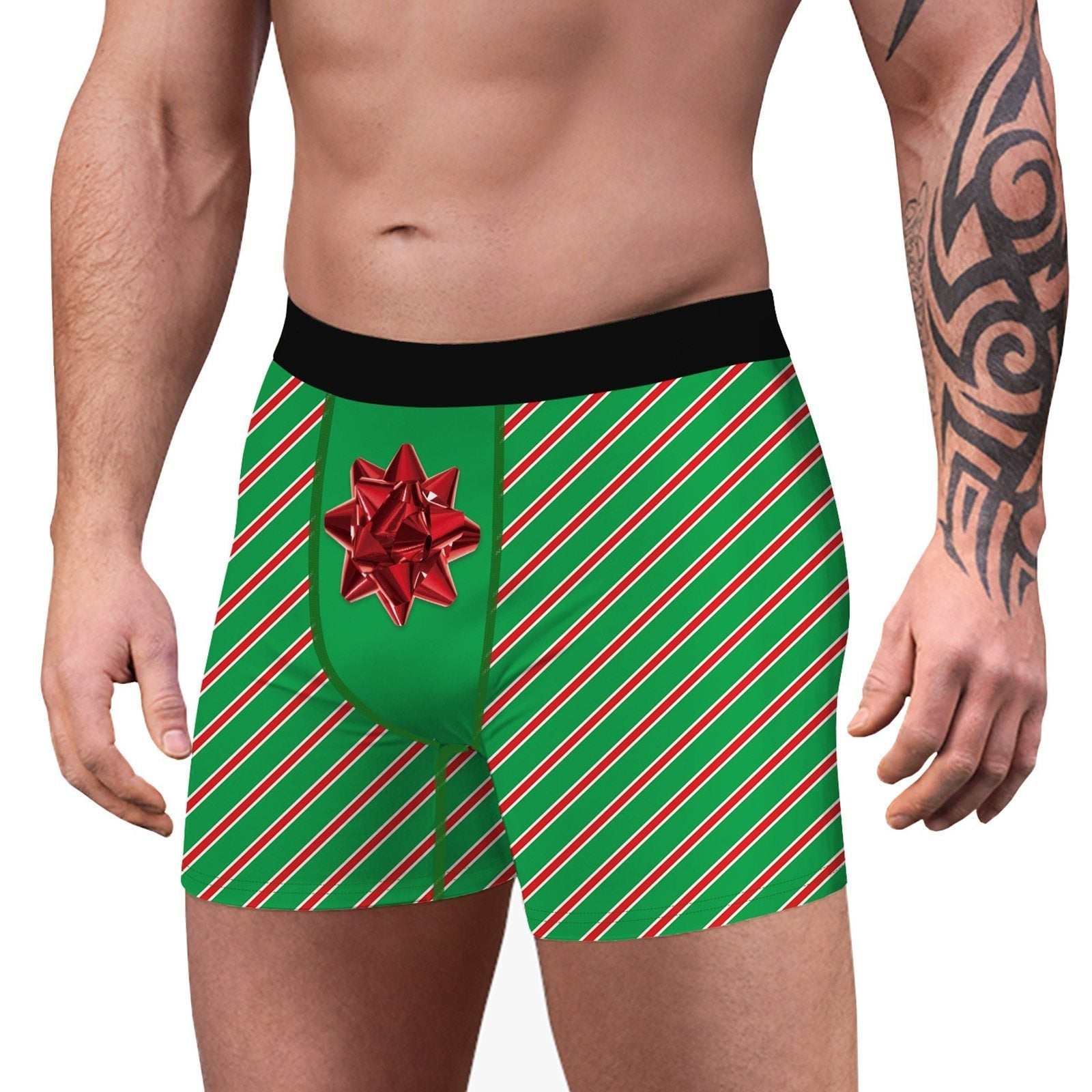 Christmas Underwear for Men Boxers Briefs Panties Funny Xmas