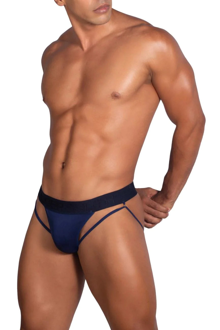 Roger Smuth RS077 Strap Pouch Thong Navy