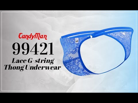 CandyMan 99421 Lace G-String Thongs Blue