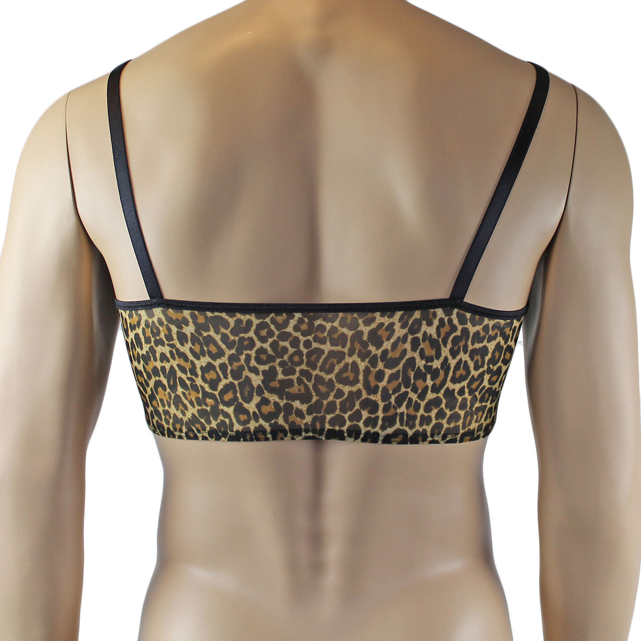 Mens Leopard Lingerie Animal Print Camisole Top