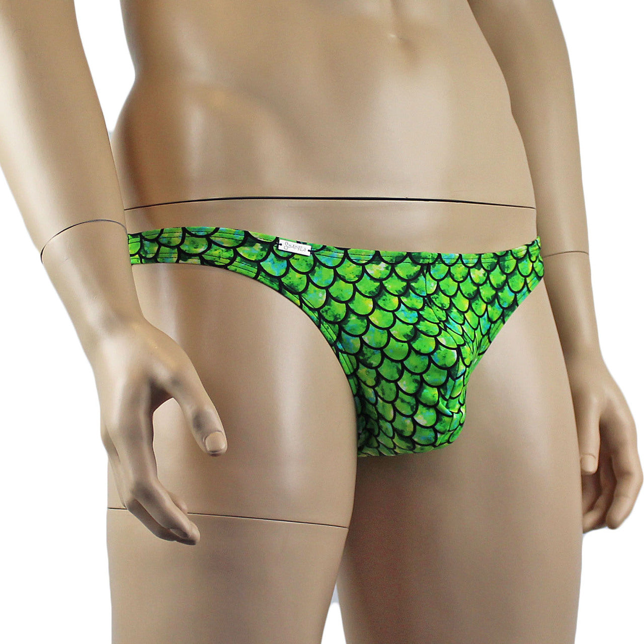 Mens Merman Aqua Man Low Rise Mini Thong Green