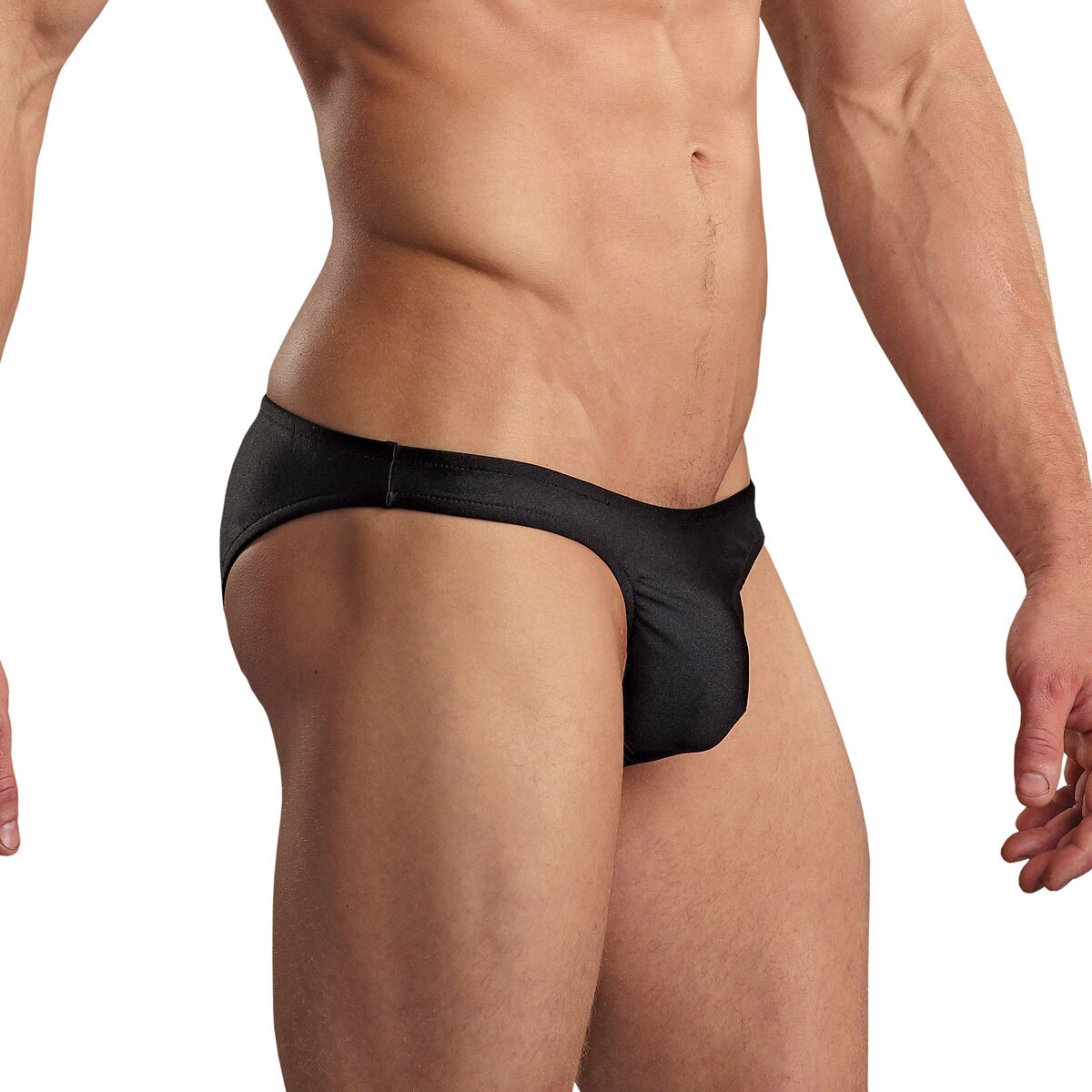 Mens Spandex Euro Bikini Brief Black