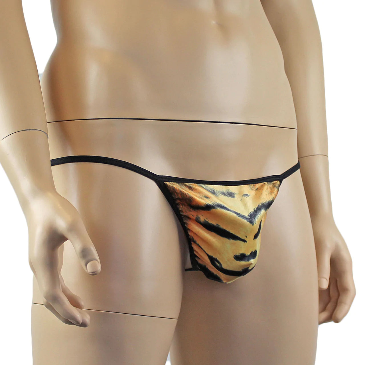 Male Lingerie Pouch G string in Velvet Tiger